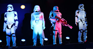 Stormtrooper costume displays at the Star Wars: The Force Awakens premiere after party.